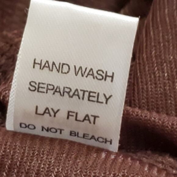 Young Essence Brown Loose Knit Long Sleeve Flowy 3 Button Cardgan Sweater Large - Picture 4 of 7